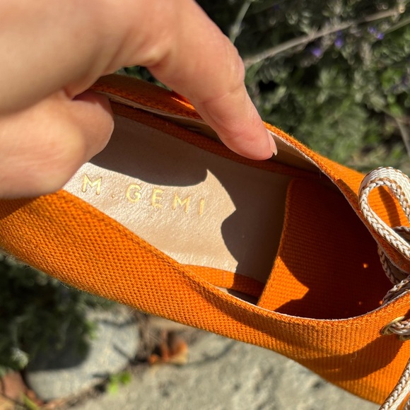 M. Gemi Vibrant Orange Espadrille Sneakers - Picture 3 of 13